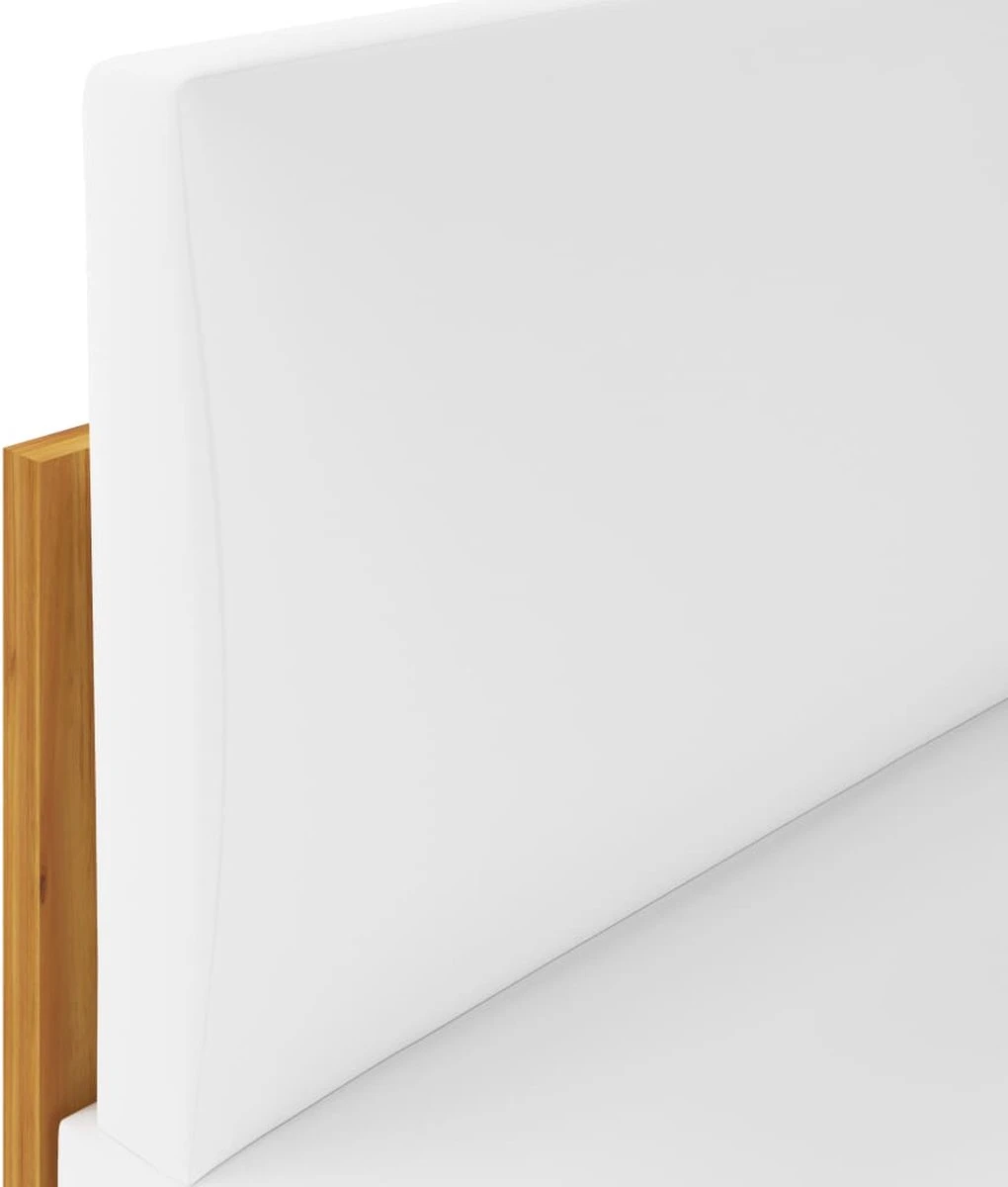 Decoways - 5-delige Loungeset Met Kussens Massief Acaciahout Crèmekleurig - Afbeelding 10