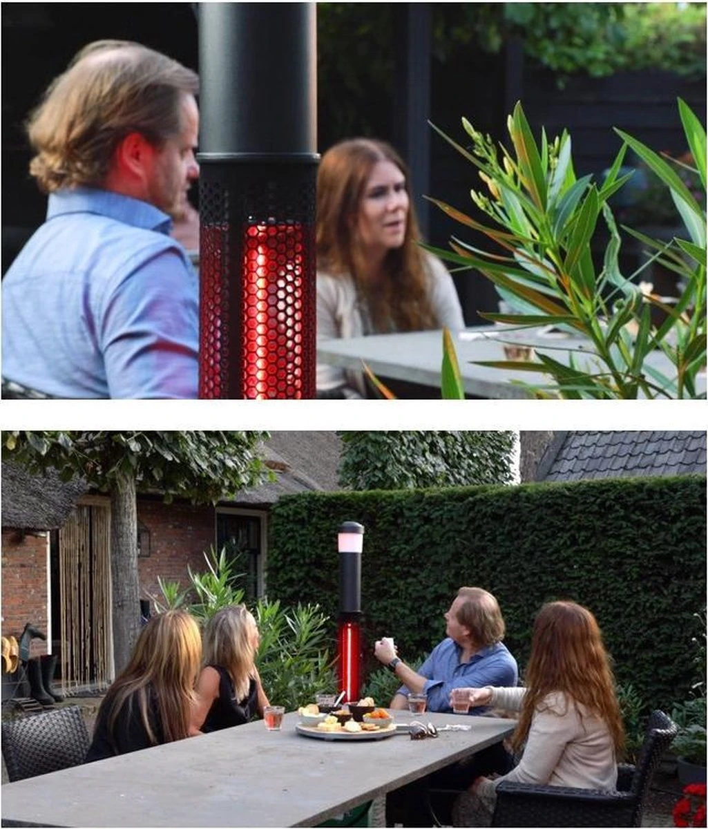 BluMill 3 In 1 Heater - Staande Terrasverwarmer - Terrasverwarmer Elektrisch - Heater Elektrisch - Met LED En Bluetooth Speaker - Afbeelding 16