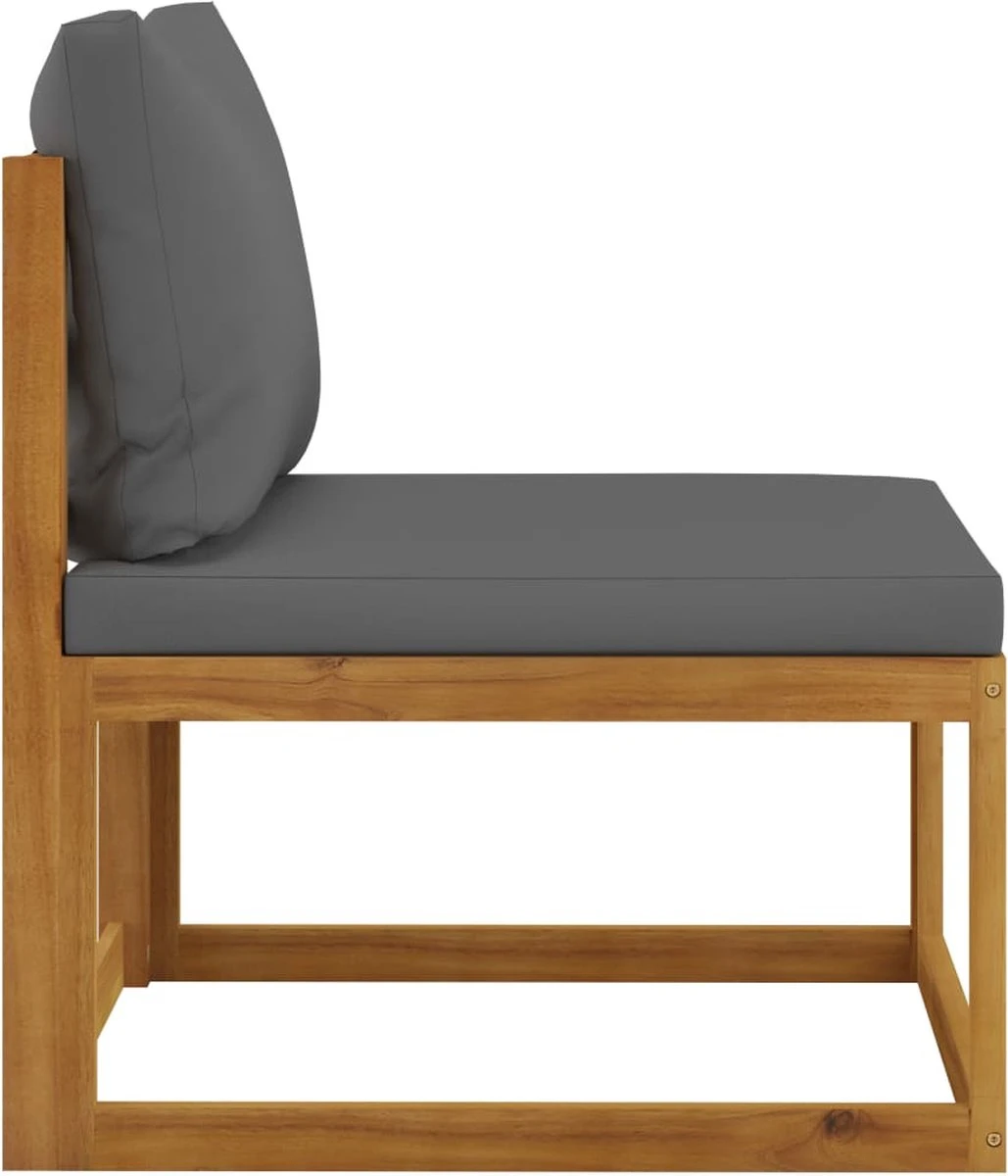 Decoways - 7-delige Loungeset Met Kussens Massief Acaciahout - Afbeelding 9