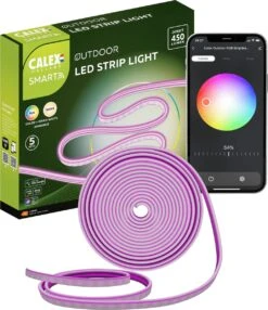 Calex Smart Outdoor LED Strip 5 Meter - Voor Buiten - Met App - Buitenverlichting - RGB En Warm Wit - Lichtstrip