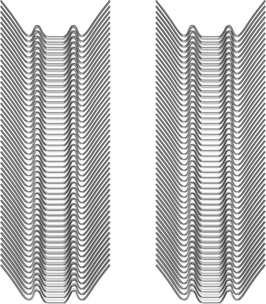 Deuba Kasklemmen RVS - 100 Stuks – Afmeting 85 X 30 X 1,5 Mm – Zilver