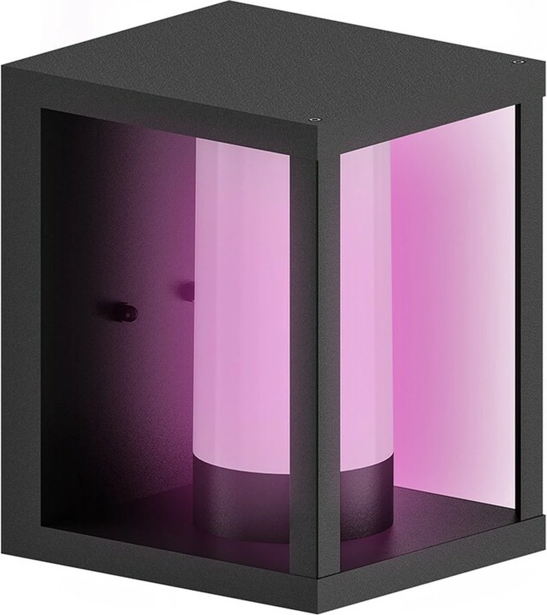 Calex Smart Outdoor LED Buitenlamp - Slimme Wandlamp - RGB En Warm Wit Licht - 4W - Zwart - Afbeelding 3