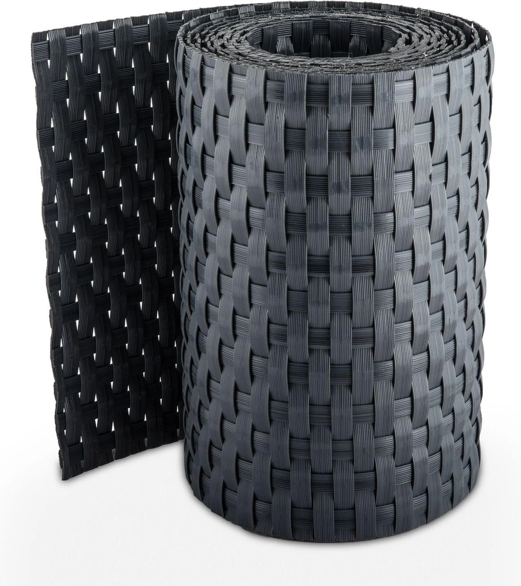 1 Rol Vlechtband/ Privacyband Antraciet Rotan Look 255x190mm
