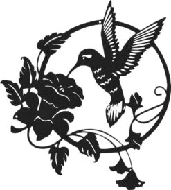 Metalen Wanddecoratie, Wanddecoratie Vogel Decoratie, Kolibrie Dier 3D Muurschilderingen, Ronde Wanddecoratie Woonkamer Slaapkamer Achtergrond Wanddecoratie