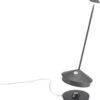 Zafferano - Pina - Donker Grijs - H29cm - Ledlamp - Bureaulamp – Tafellamp – Snoerloos – Verplaatsbaar – Duurzaam - Voor Binnen En Buiten – LED - Dimbaar - 2700K – IP54 Spat Waterdicht - USB Oplaadbaar