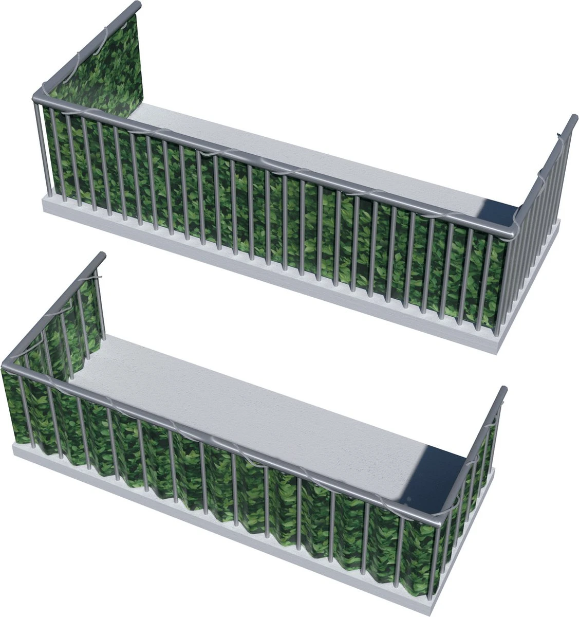 Tectake - Balkondoek Balkonreling Privacyscherm Groene Bladeren - 90 Cm - 6 Meter - 402711 - Afbeelding 4