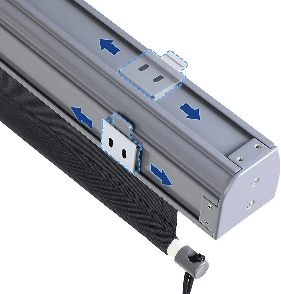 Merkloos Verticale Luifel 1,6 X 2,5 M Voor Balkon, Terras, Met Grijze Luifelcassette, Verticale Luifel Voor Buiten, Voor Wind-, Zonwering En Privacybescherming, Waterdicht, Antraciet GSA165GY - Afbeelding 5