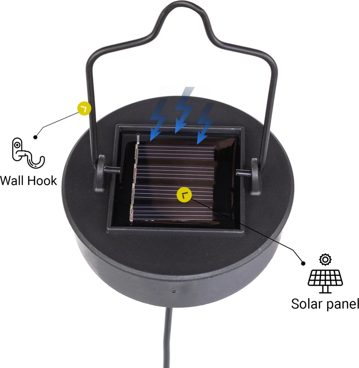 MaxxGarden Solar Hanglamp - Tuinverlichting Op Zonne-energie Met Sensor - Lantaarn Buiten Roestkleurig - 12x30cm - 2 Stuks - Afbeelding 4