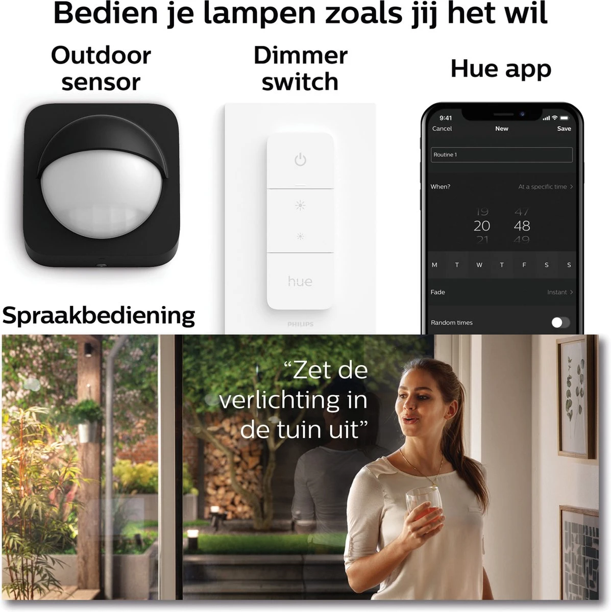 Philips Hue Nyro Sokkellamp - Wit En Gekleurd Licht - Zwart - Afbeelding 7