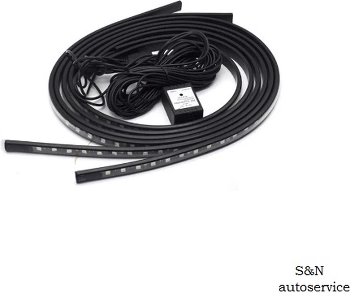 Merkloos Auto Led Verlichting - Underglow Led Strip Licht -Mobiele App - 12V - Afbeelding 7