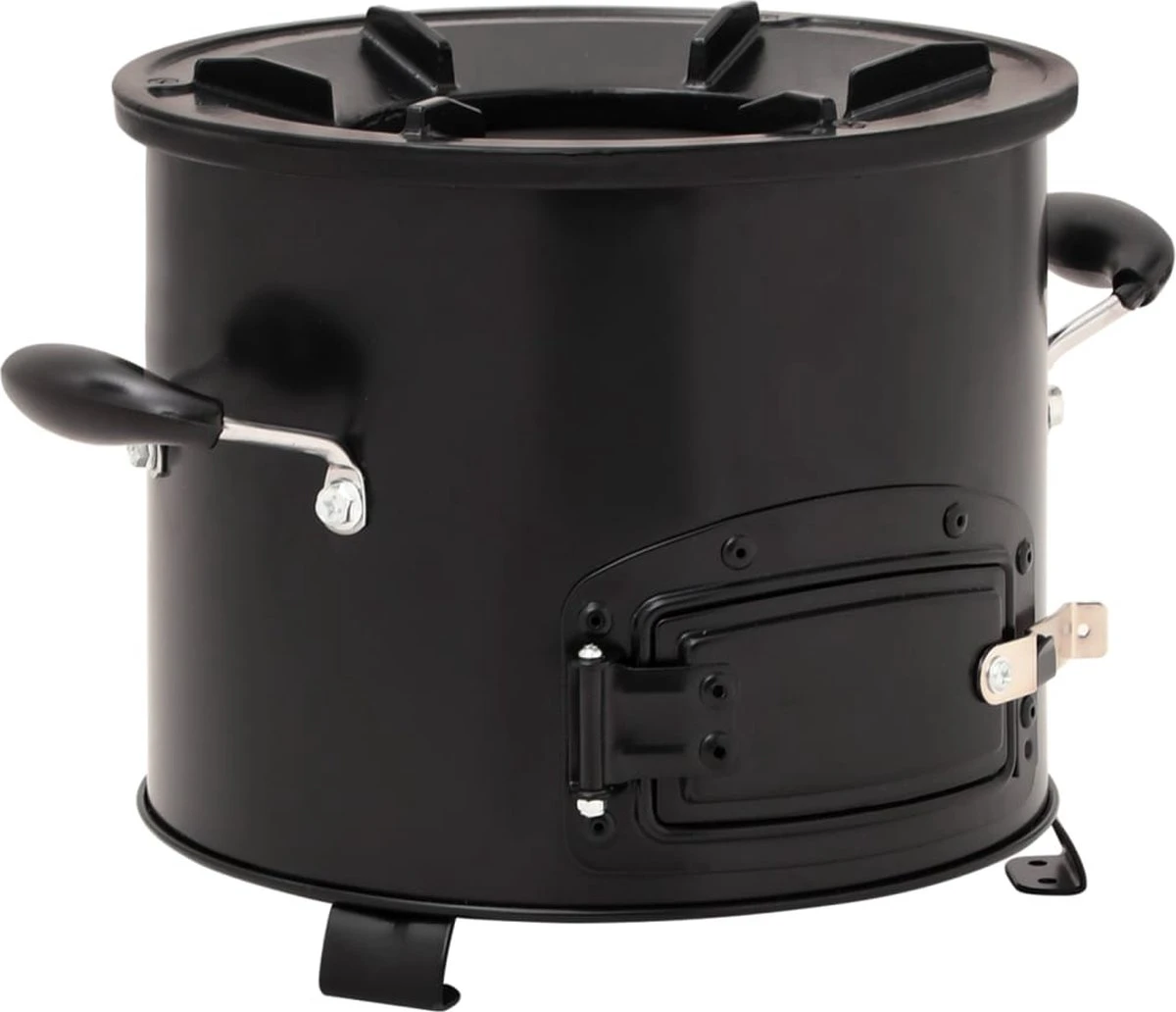 VidaXL Camping Houtkachel 36x26x22,5 Cm Metaal Zwart - Afbeelding 5