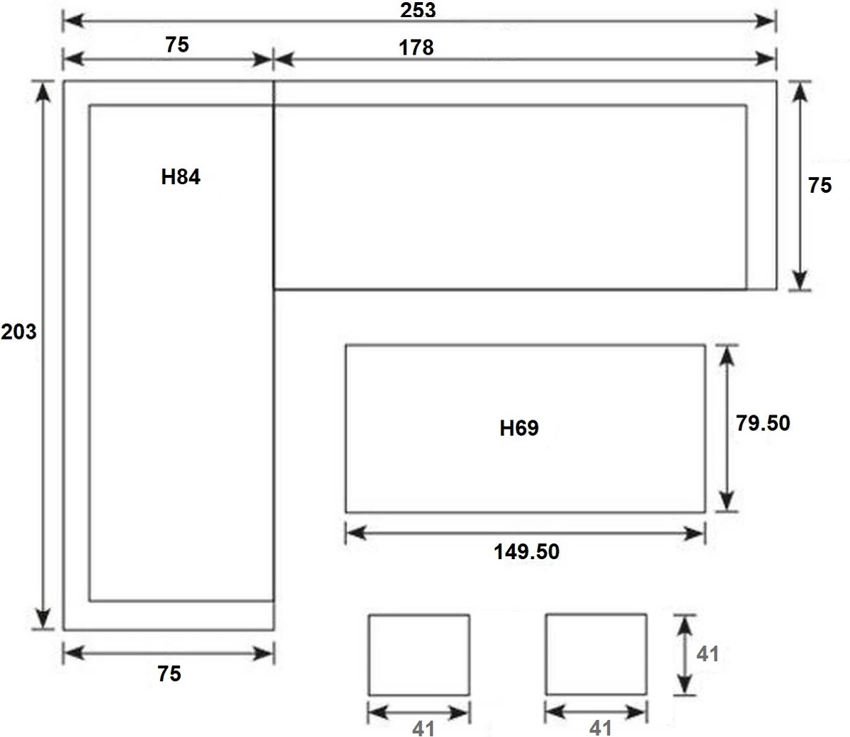 Merkloos Rivièra Original | Loungeset Hoekset Dining Set Tuinset | Wicker | Hoekbank, Hoge Tuintafel, 2 Hockers | 6 Zitplaatsen - Afbeelding 4