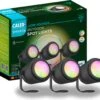 Calex Smart Outdoor 24v Tuinverlichting - Set Van 3 Slimme Grondspots - RGB En Warm Wit Licht - Zwart