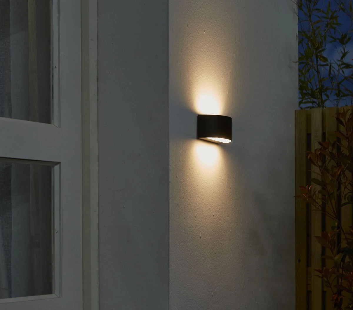 Luxform Arc - Tuinwandlamp - Oplaadbare USB LED Lamp - Zwart - Afbeelding 4