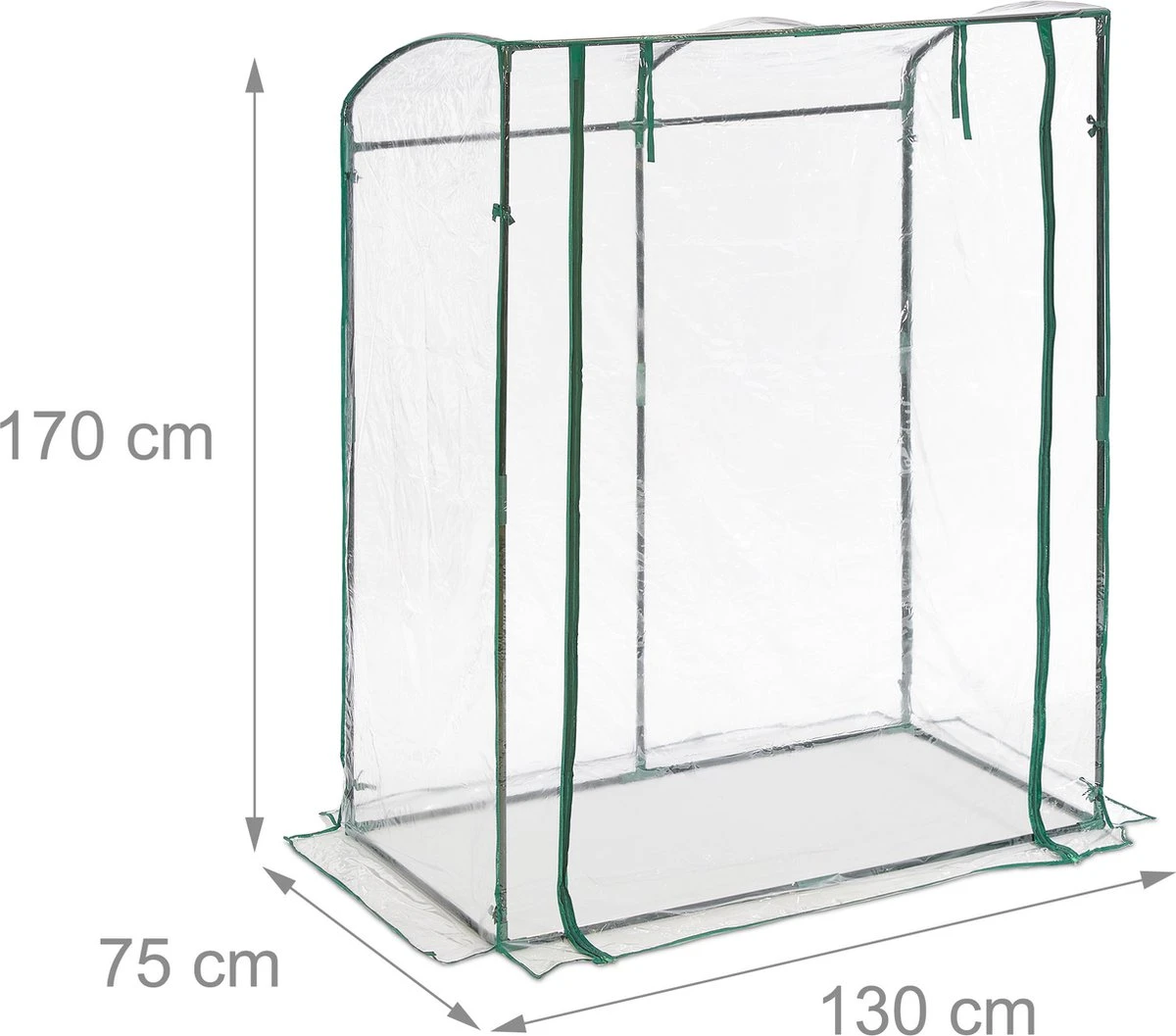 Relaxdays Tomatenkas 170 X 130 X 75 Cm - Folie Tuinkas - Grote Tomaten Kweekkas - Foliekas - Afbeelding 4