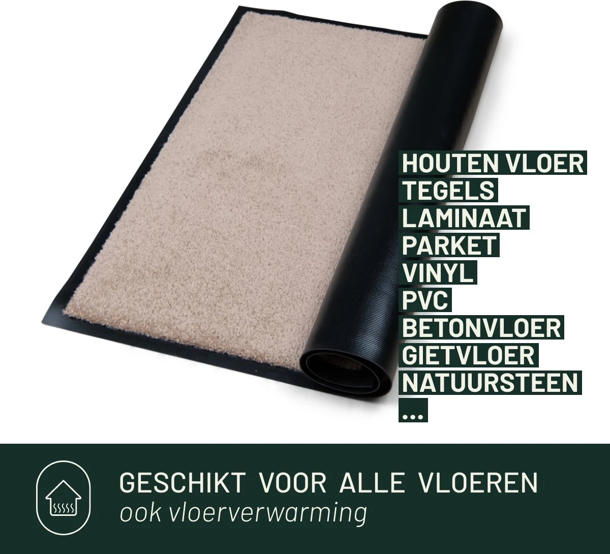 Deurmat Binnen Studio M - CLASSIC PRO - Droogloopmat Binnen 90x150 Cm - BEIGE - Schoonloopmat - Antislip Deurmat - Inloopmat - Deurmat Voor Binnen Of Buiten - Verschillende Afmetingen En Kleuren - Afbeelding 9