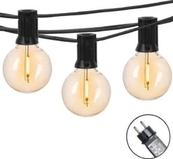 A Sunny Day Lichtsnoer Buiten Inclusief 25 LED Lampen Voor Buiten 7,5 Meter - Lichtsnoer Voor Buiten - 25 LED Lampen - Lichtslinger - Prikkabel - Lichtsnoer Binnen - Prikkabel Binnen - Lichtsnoer Tuin