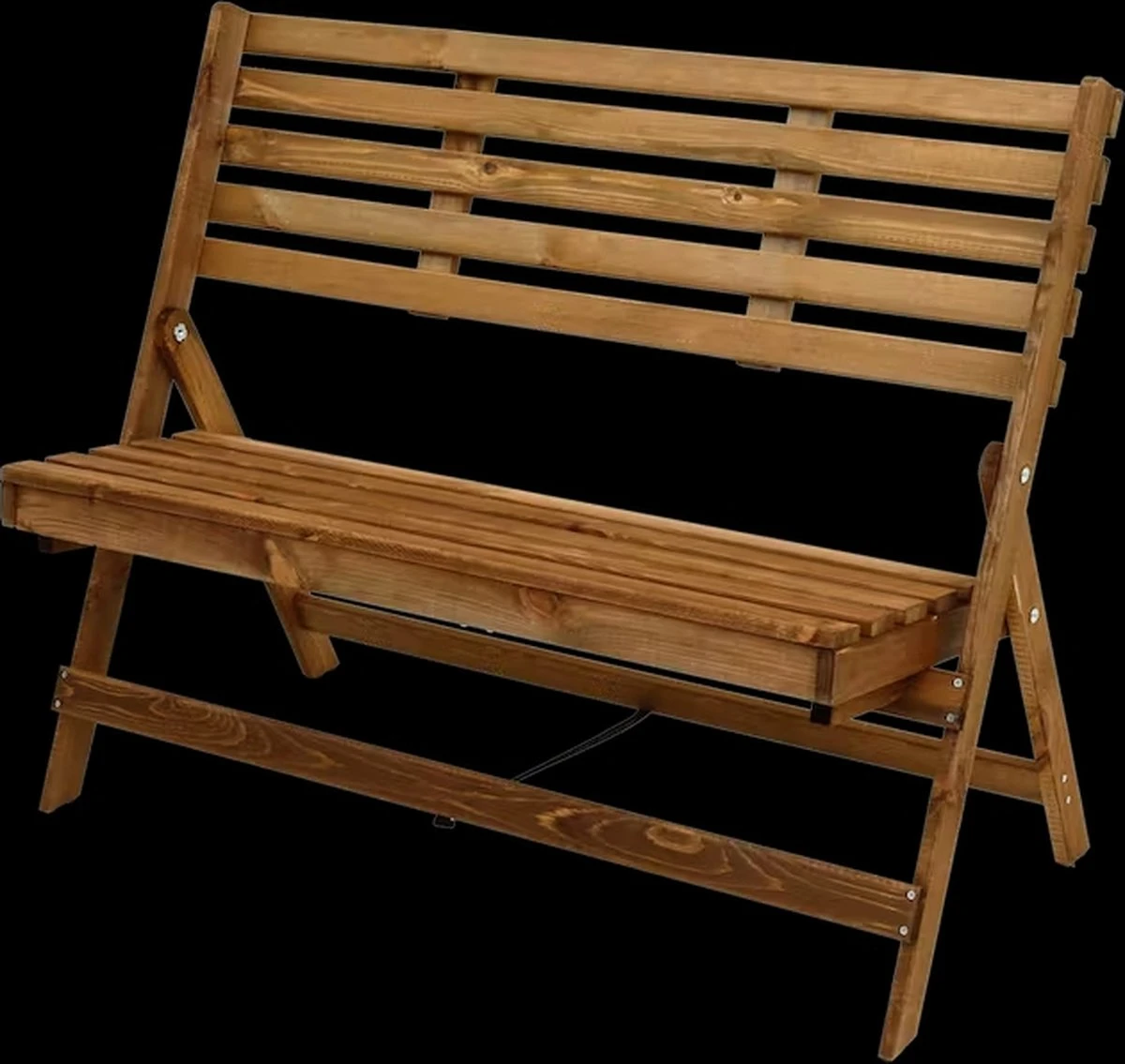 Merkloos Inklapbare Houten Tuinbank - Afbeelding 2