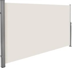 Tectake - Uitschuifbaar Aluminium Windscherm Tuinscherm 180 X 300 Cm Beige 401529
