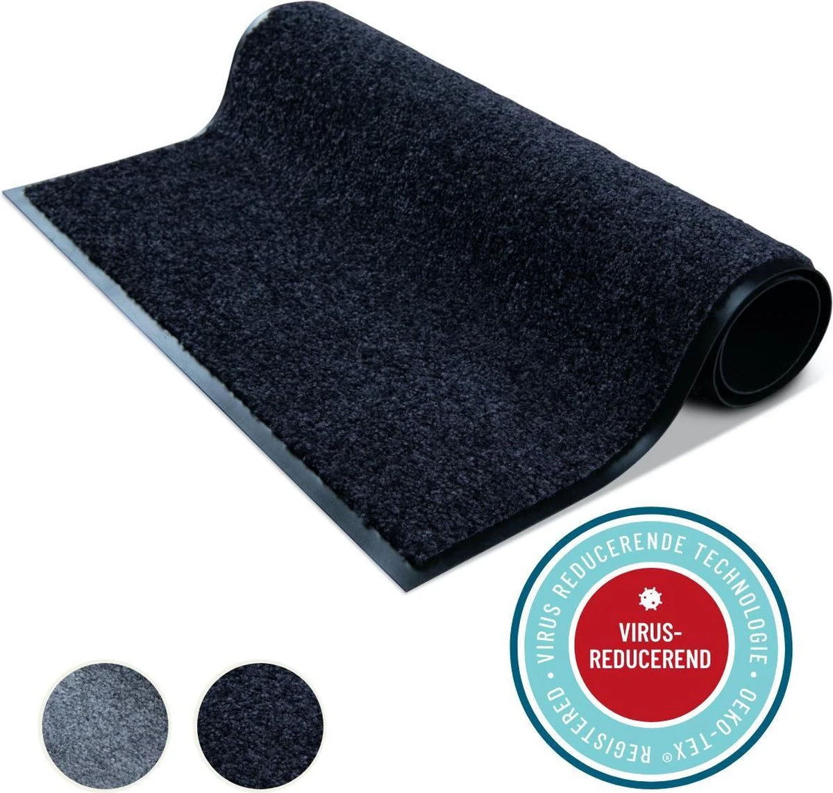 Virusreducerende Deurmat Studio M - HYGIENE PRO - Droogloopmat Binnen - 90X150 Cm - Zwart - Verschillende Afmetingen