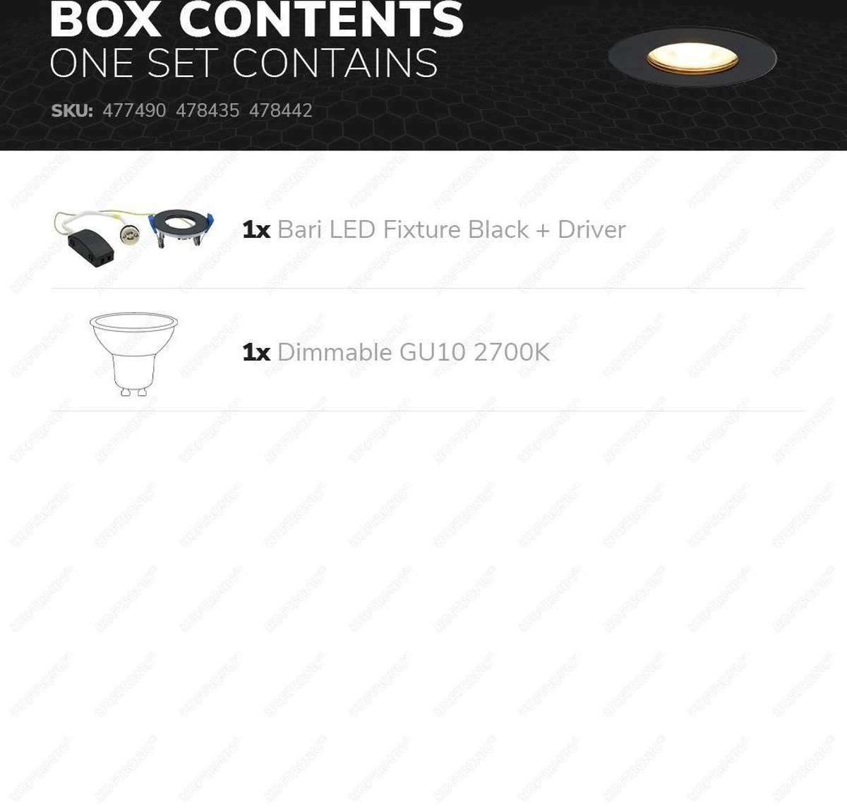 HOFTRONIC™ LED Inbouwspots 3 Spots - Zwart - Rond - IP65 - GU10 - Dimbaar - Spot Bari - 5 Watt 2700K Warm Wit - Afbeelding 14