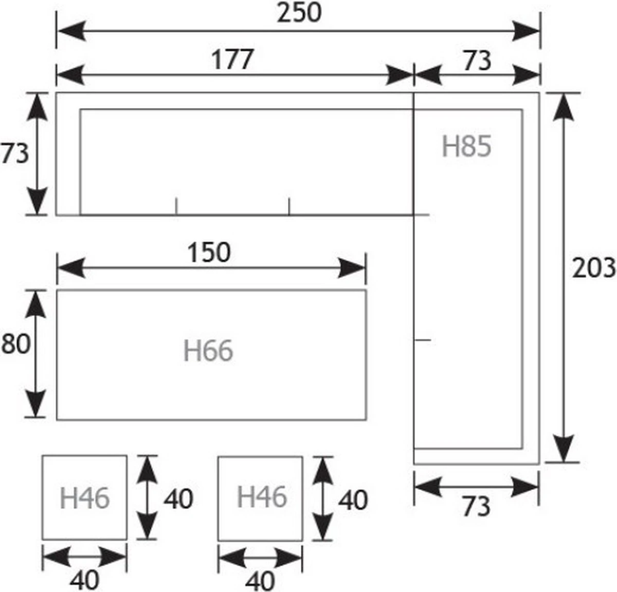 Garden Impressions Blue Bird Dining Loungeset 5-delig - Rechts - Bruin/antraciet - Afbeelding 13