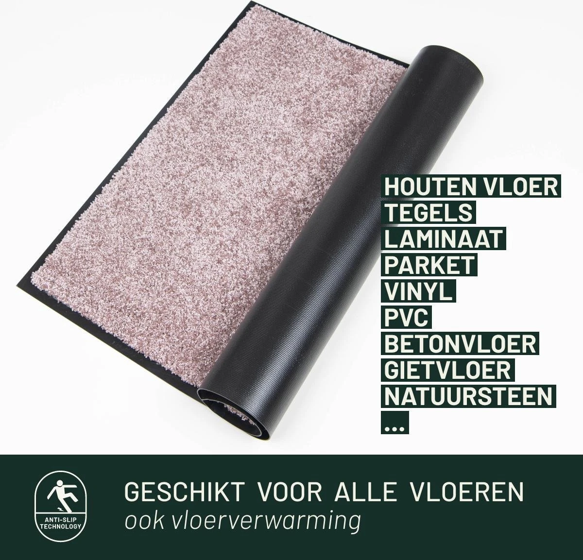 Deurmat Studio M - OPTICLEAN - Droogloopmat Binnen - 60X80 Cm - Roze - Verschillende Afmetingen En Kleuren - Afbeelding 2