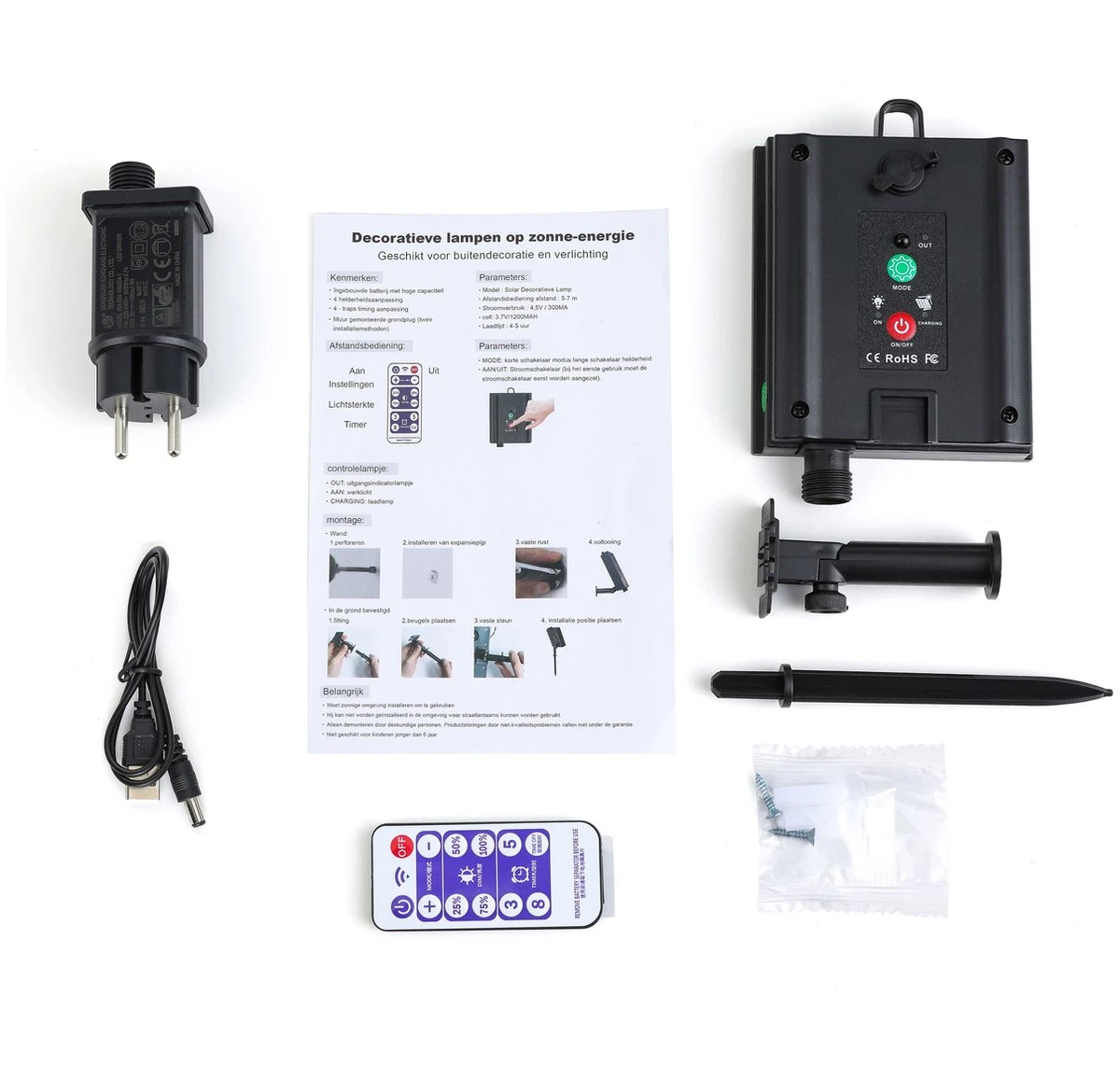 SHINE - Lichtsnoer - Lichtslinger Op Zonne-energie - Solar Led Prikkabel - Feestverlichting - Lampjes Slinger - Tuinverlichting - Vintage Basic Sfeerverlichting - 10 Meter En 12 Led Plug-In Lampen - Afbeelding 9