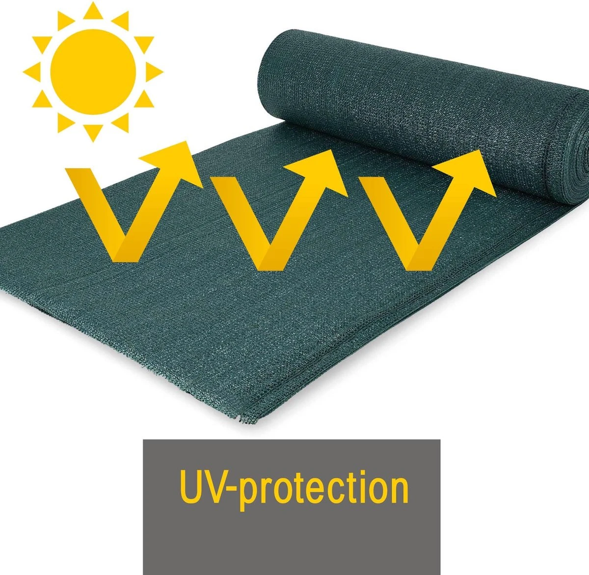 Sol Royal Zichtbreeknet Groen SG 80 Balkonscherm Zichtdoek 1000x100cm - Omheining 165 G/m² - Balkondoek Tuinnet Zonwerend HDPE - Inclusief Kabelbinders - Afbeelding 9