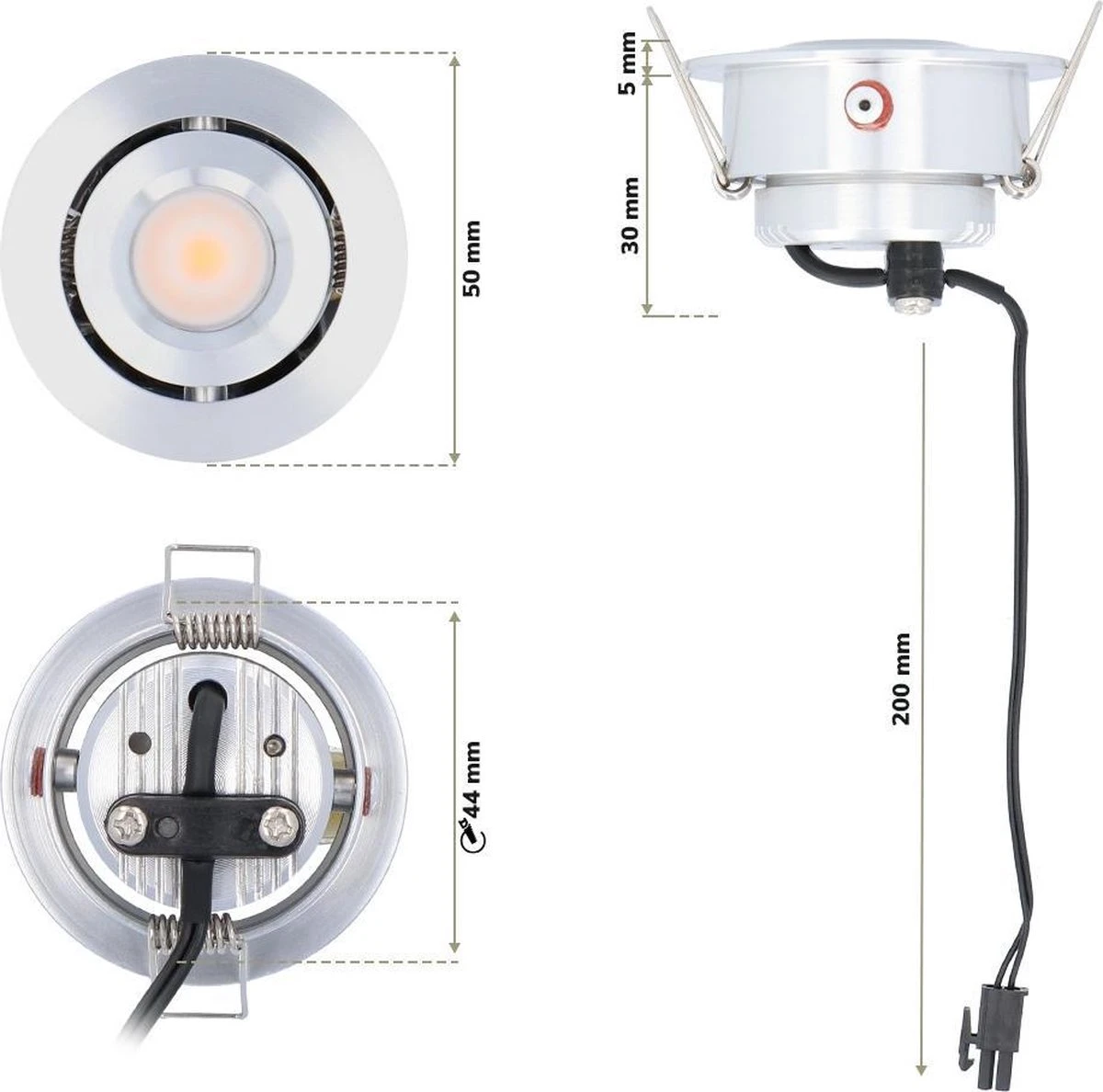 HOFTRONIC Sienna - Veranda Inbouwspots 6x3W - 12 Volt - Complete Veranda Set - 2700K Zeer Warm Wit - IP44 Waterdicht - Dimbare Inbouwspots Met Afstandsbediening - Kantelbaar - 5mm Diameter - 30mm Inbouwdiepte Voor Badkamer En Tuin - Afbeelding 20