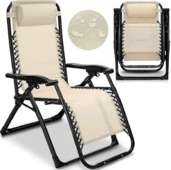 Sens Design Tuinstoel - Ligstoel Tuin - Beige