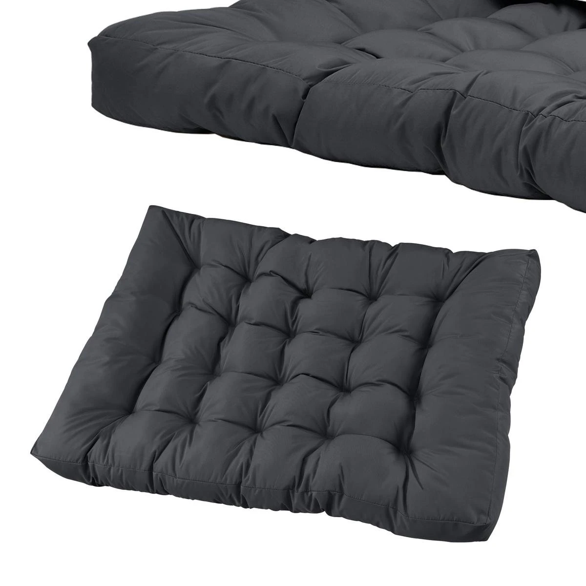 Merkloos En.casa Zitkussen Palletbank - 120 X 80 X 12 Cm - Donkergrijs - Afbeelding 3