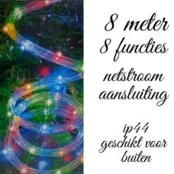 Lichtslang LED Slinger 8m - Veelkleurig - Lichtsnoer - LED - Ledsnoer - Kerstverlichting - Kerst - Terrasverlichting - Binnen - Buiten - Multifunction 34W - 8M - Guirlande - Snoer - Professioneel Decoreren