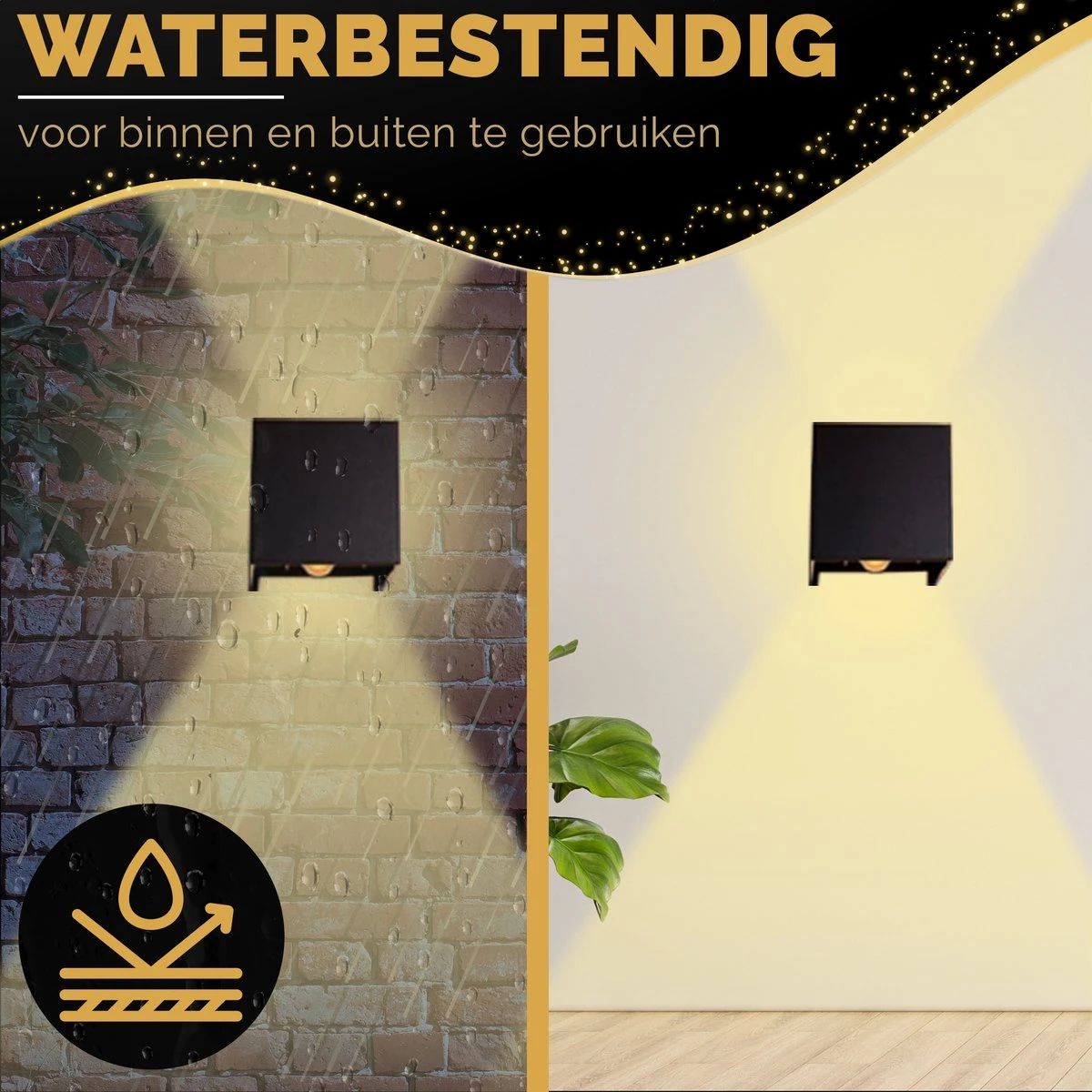 Homèlle Buitenlamp Met Bewegingssensor - Wandlamp Voor Binnen En Buiten - Tuinverlichting - 2700K - Industrieel - Zwart - Design - LED - 10x10x10cm - Afbeelding 8