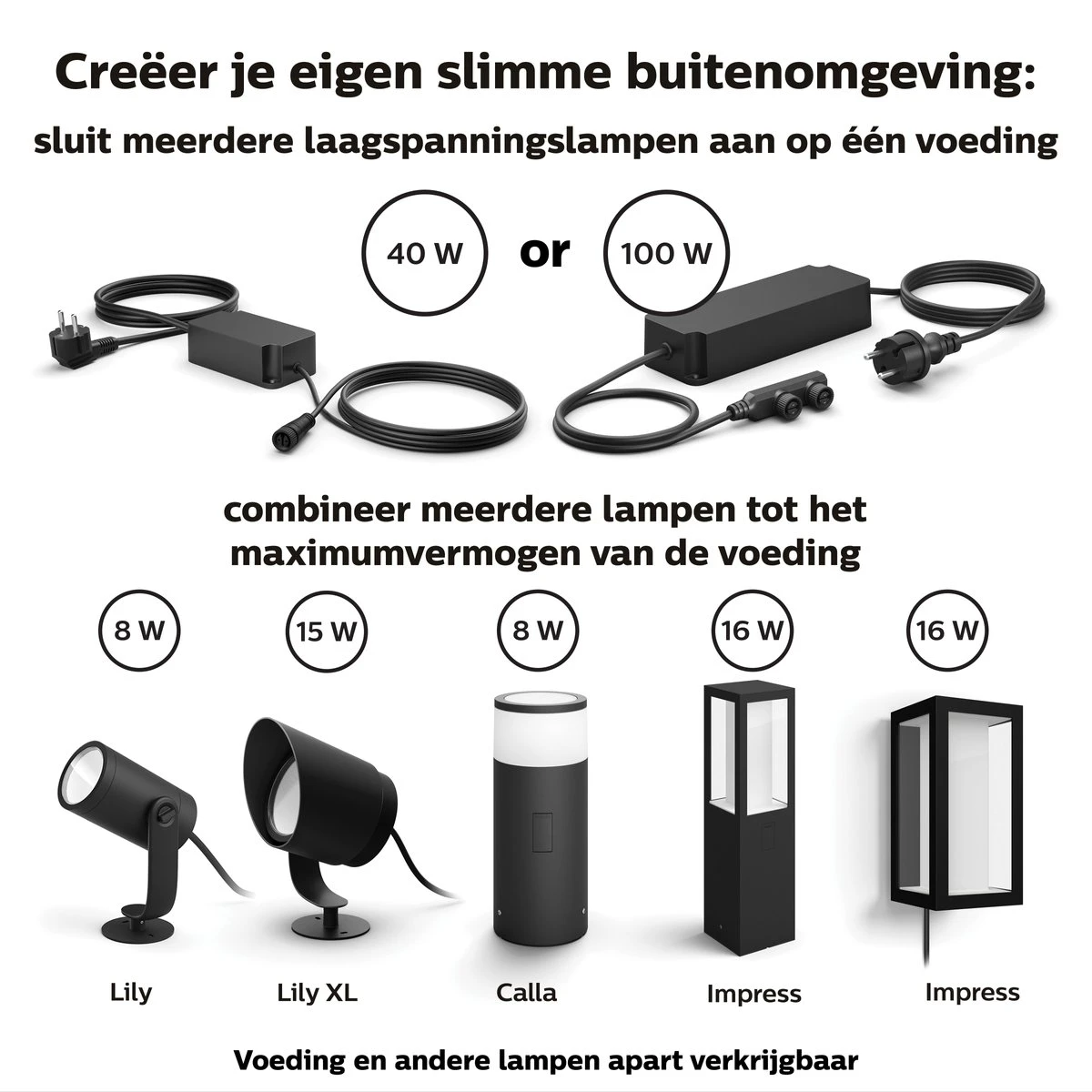 Philips Hue Lily XL-tuinspot - Wit En Gekleurd Licht - Zwart - Laagspanning - Afbeelding 10
