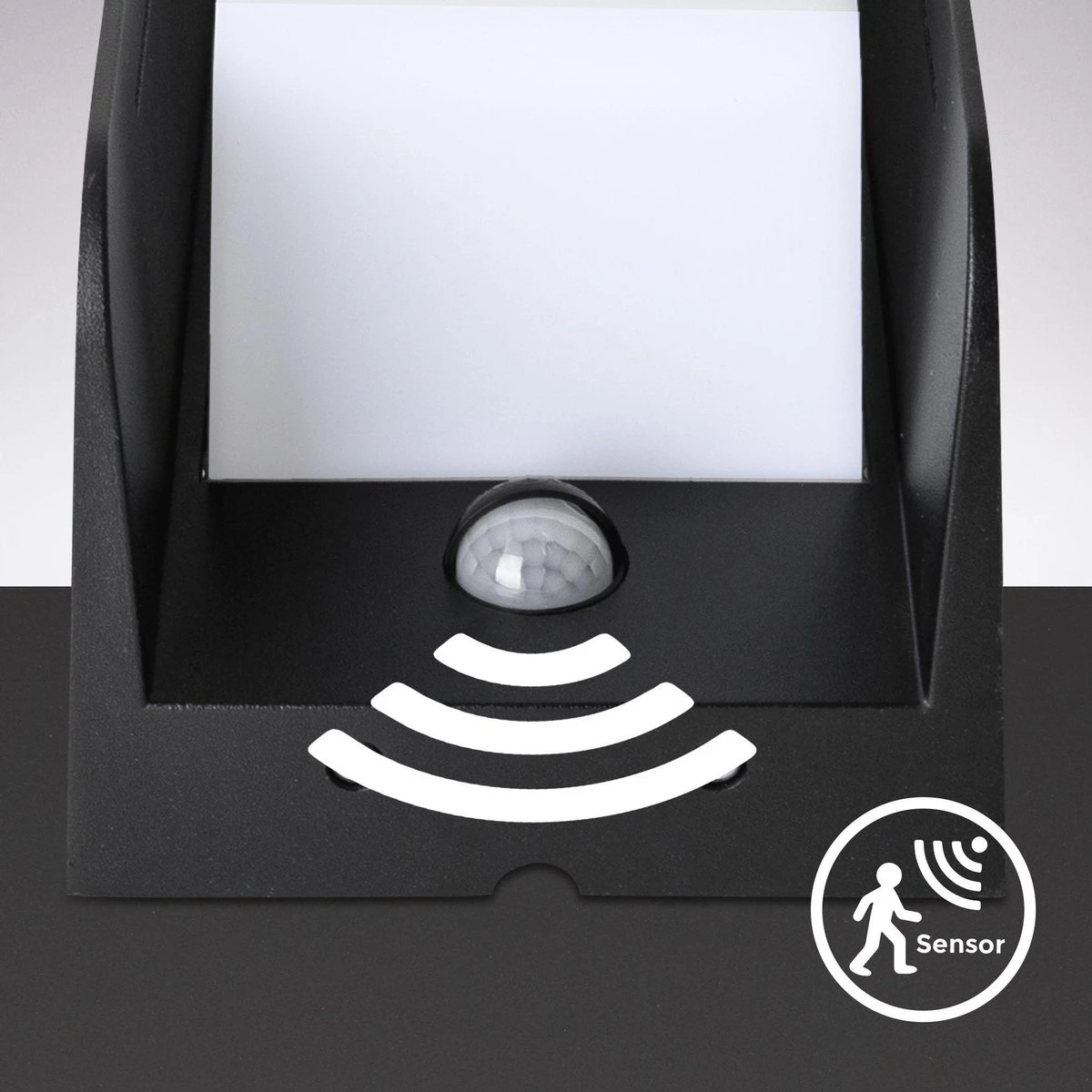 B.K.Licht - Buiten Wandlamp - Met Bewegingssensor - Voor Buiten - Netstroom - Metalen - Rechthoekige - Zwarte Wandlampen - Met 1 Lichtpunt - IP44 - Buitenverlichting - Buitenlamp - E27 Fitting - 25.5x12x10 Cm - Excl. Lichtbron - Afbeelding 7