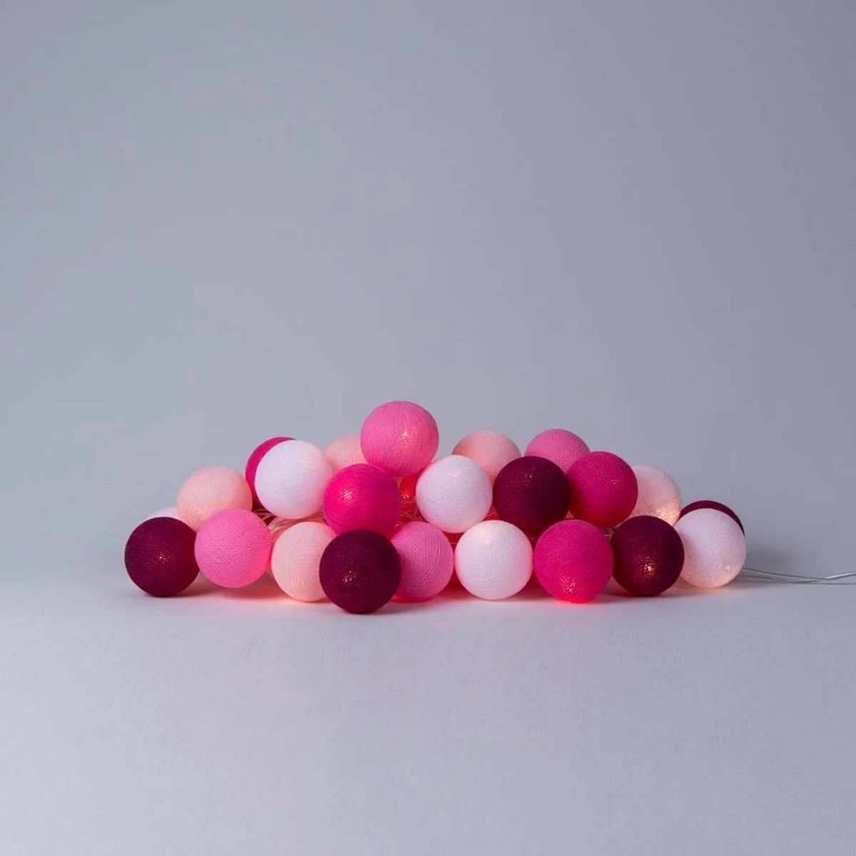 Cotton Ball Lights Lichtslinger Pink 20 Lampjes Lus
