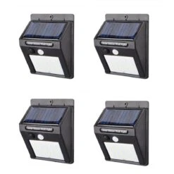 Merkloos Solar Led Lamp Met Bewegingssensor | Zonne-energie | Led Buiten Lamp | 30 LED Lampen | Avond Lampen Tuin | Tuin Accessoires | Licht | Water Dicht | Wand Lamp