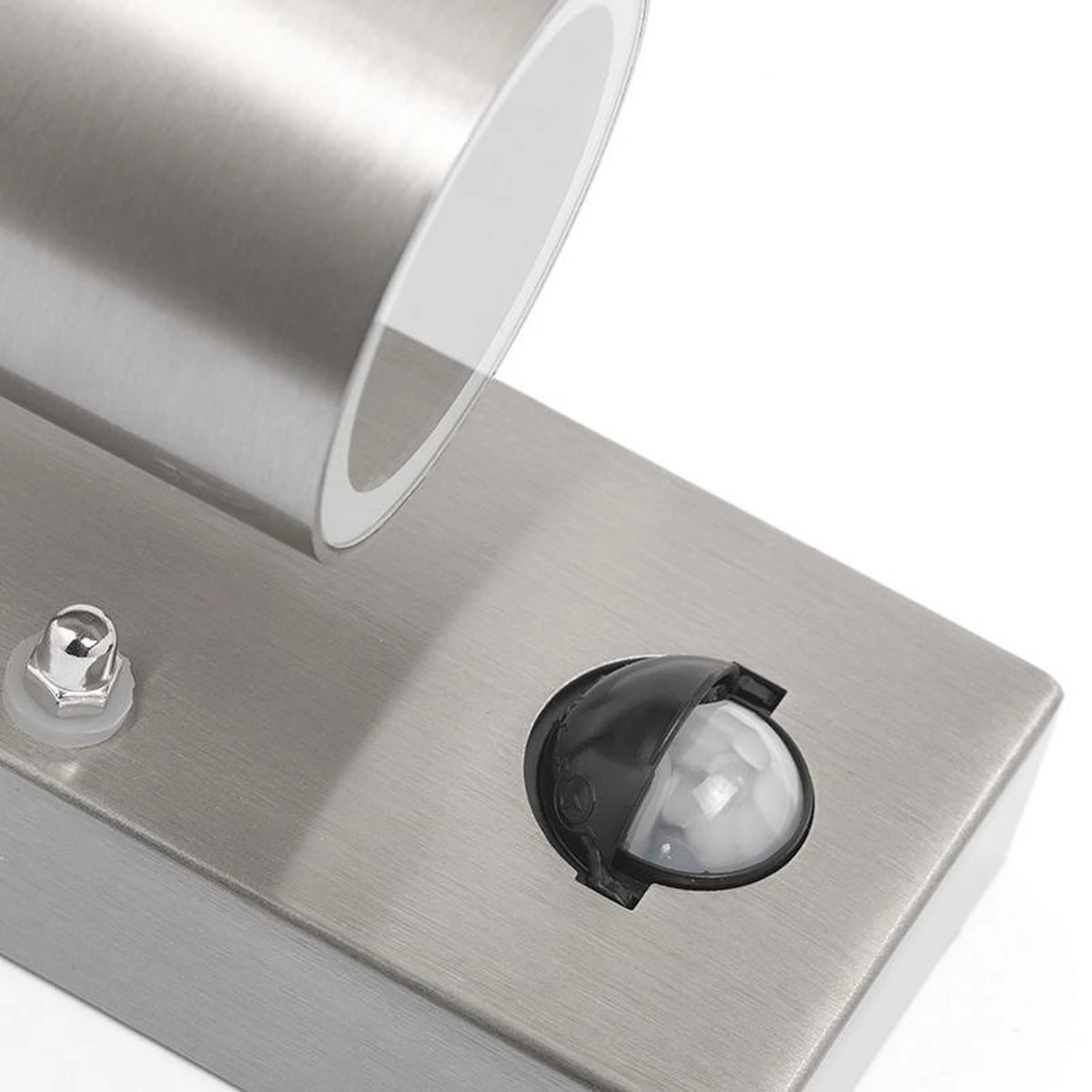 QAZQA Solo - Moderne Buitenlamp Met Bewegingsmelder | Bewegingssensor | Sensor Up Down Voor Buiten - 1 Lichts - D 105 Mm - Staal - Buitenverlichting - Afbeelding 4