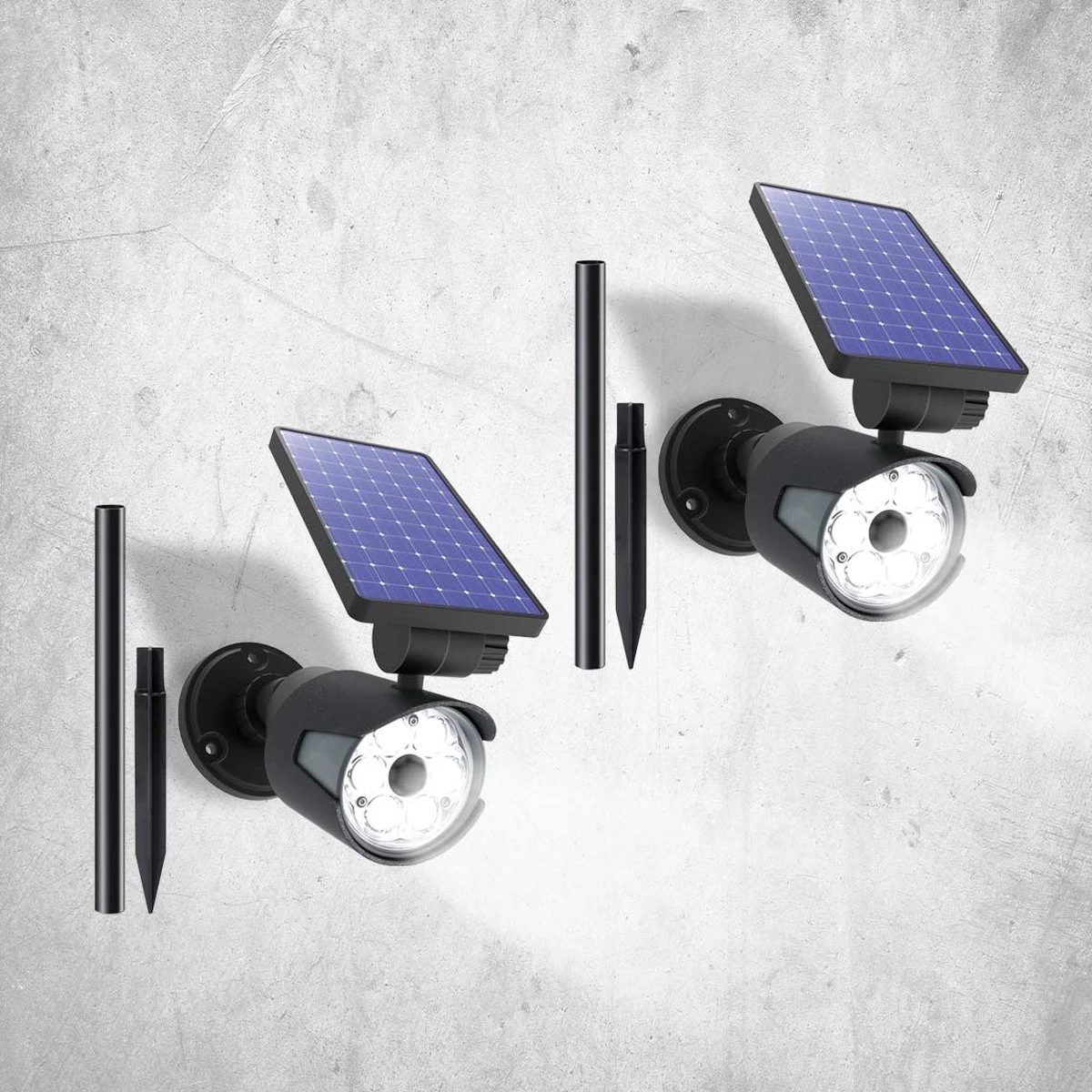 Panta Safe Light Solar LED Twin Pack - 8 High-power LED's - Tot 7,5 Meter Bereik - Weerbestendig & Robuust - Uitschakelfunctie - Daglichtsensor
