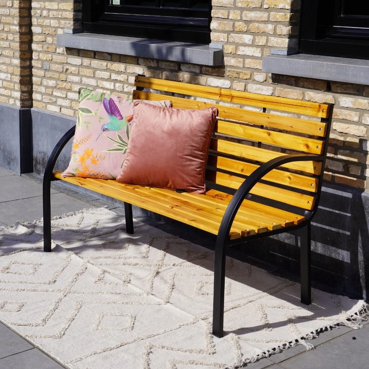 Dutcc 41142 - Tuinbank - Woodstock - 120 Cm – Zwart - Afbeelding 5