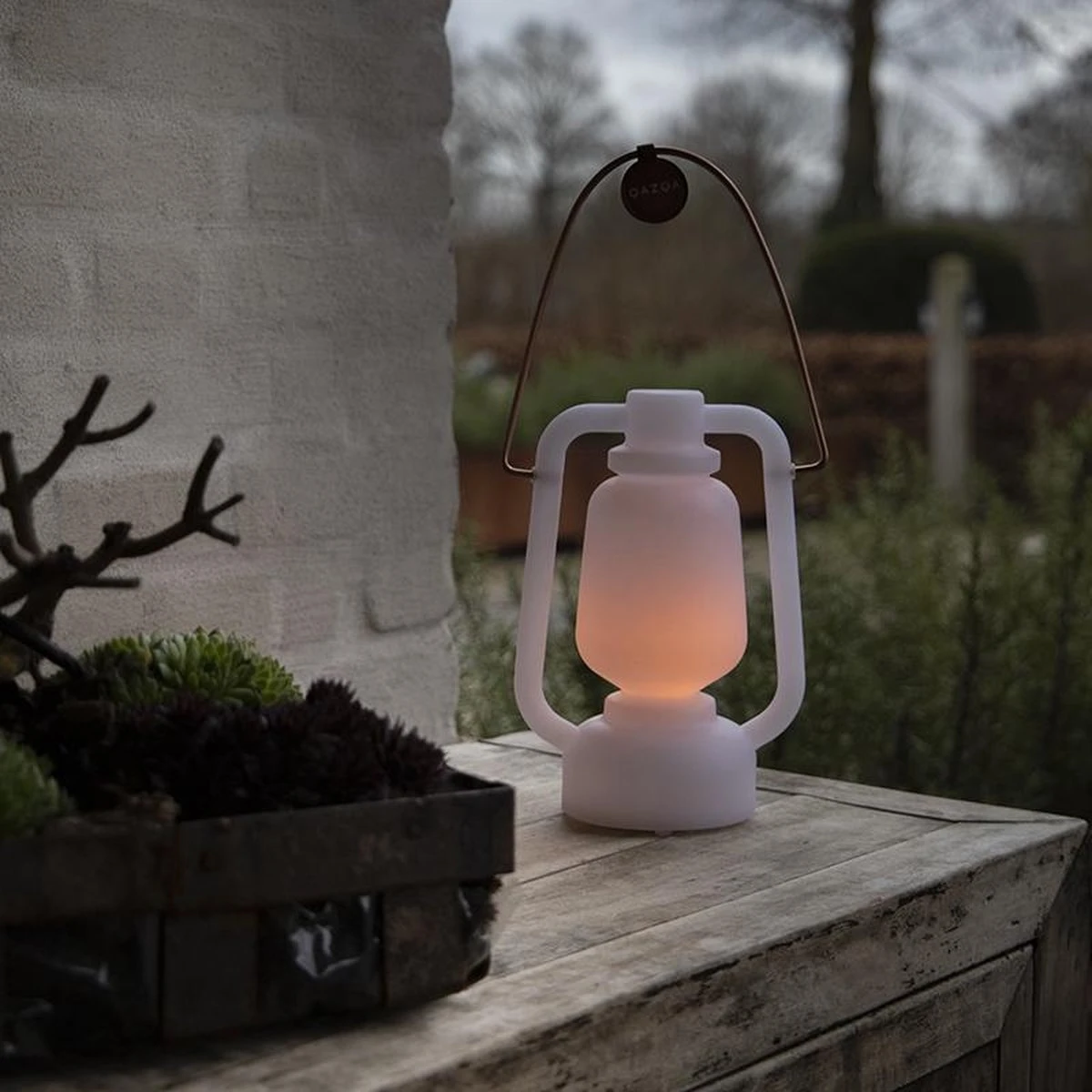 QAZQA Storm - Moderne LED Staande Buitenlamp | Staande Lamp Voor Buiten - 1 Lichts - H 220 Mm - Wit - Buitenverlichting - Afbeelding 11