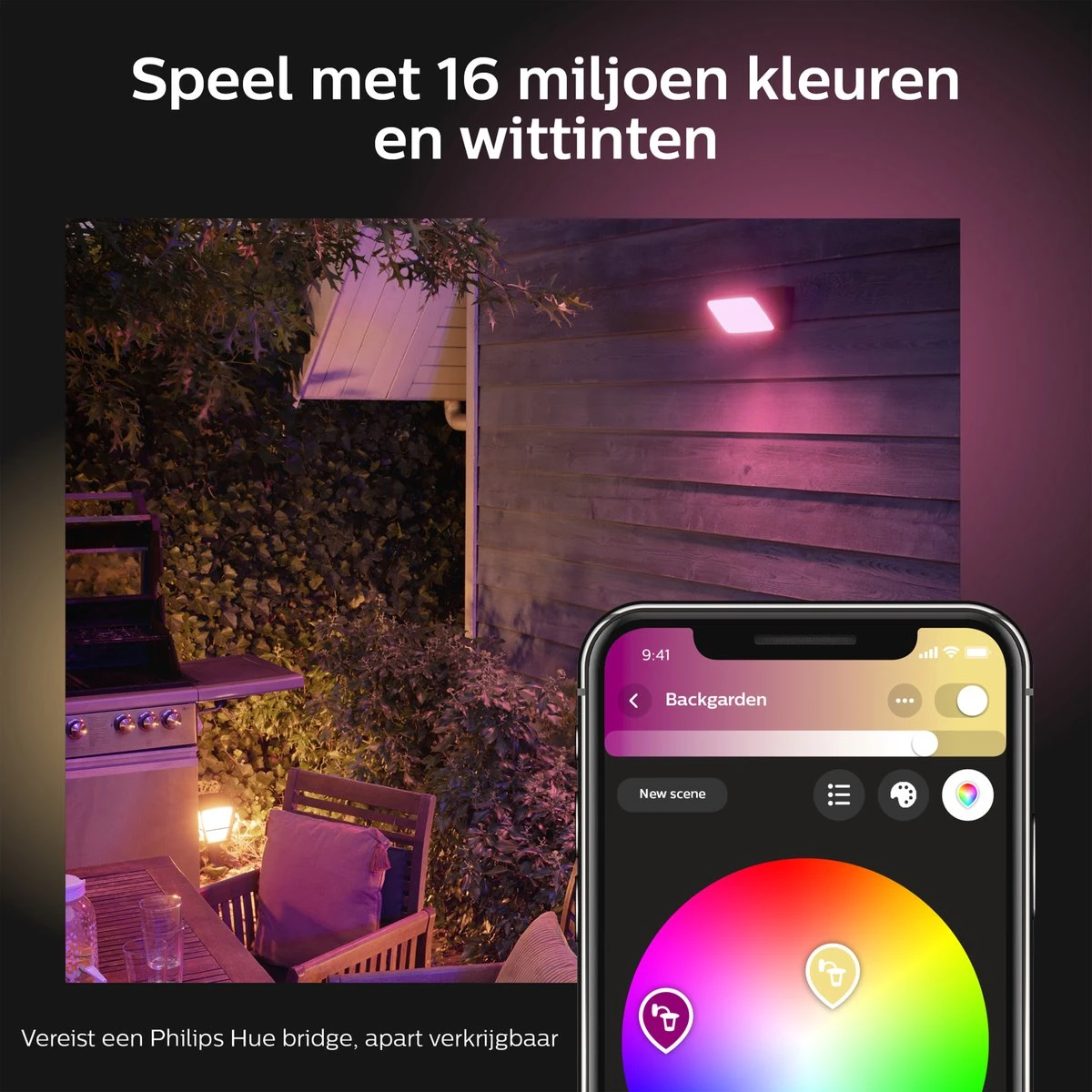 Philips Hue Discover Verstraler - Wit En Gekleurd Licht - Zwart - Afbeelding 4