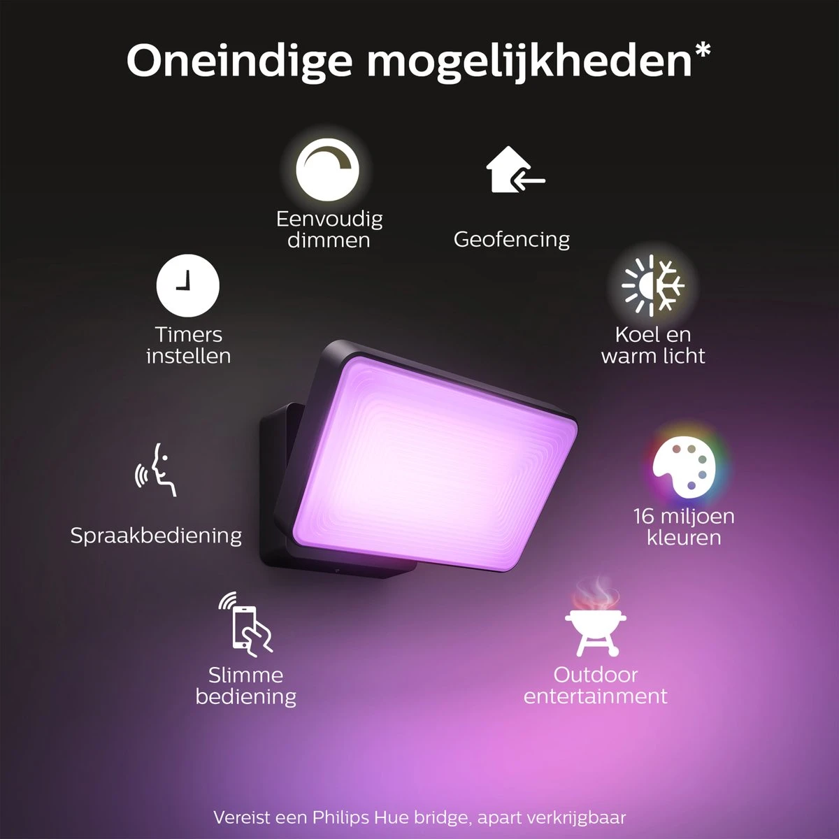 Philips Hue Discover Verstraler - Wit En Gekleurd Licht - Zwart - Afbeelding 5