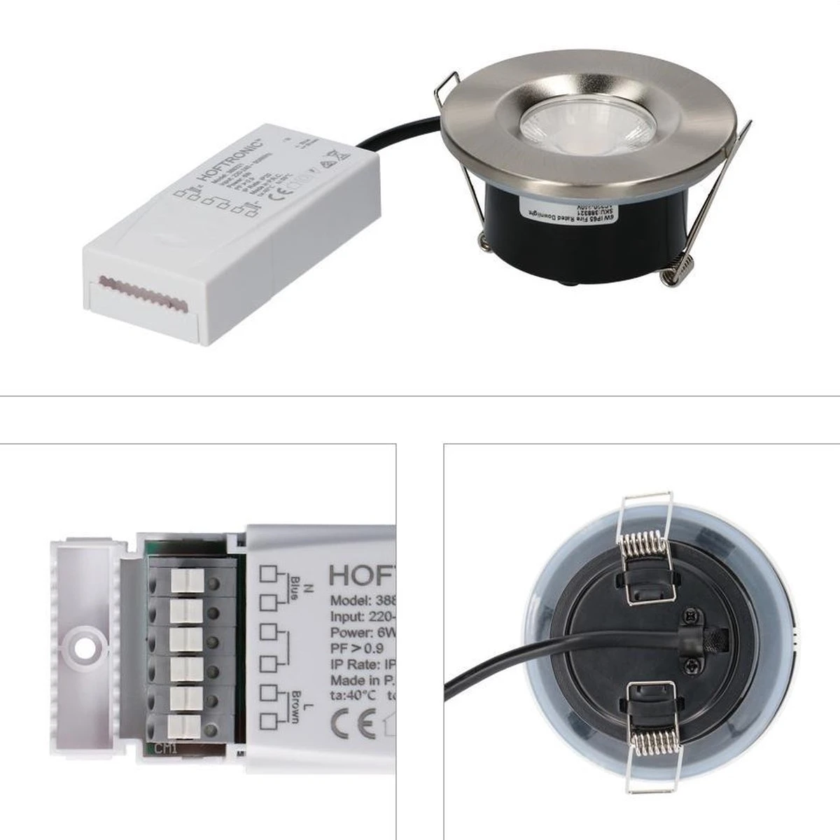 HOFTRONIC Venezia - Set Van 6 LED Inbouwspots RVS - IP65 Waterdicht - Dimbaar - 6 Watt 600 Lumen - Met Lichtbron - 2700K Warm Wit Licht - Zaagmaat 65mm - Inbouwdiepte 45mm - Geschikt Voor Badkamer, Woonkamer, Veranda En Carport - 3 Jaar Garantie - Afbeelding 16