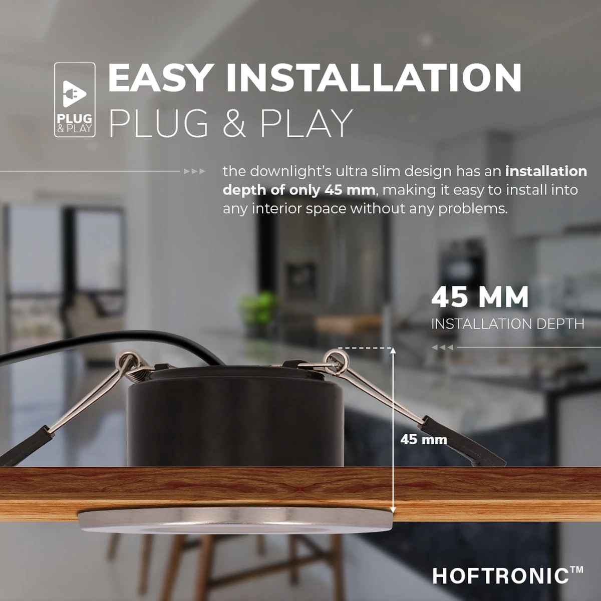 HOFTRONIC Venezia - Set Van 6 LED Inbouwspots RVS - IP65 Waterdicht - Dimbaar - 6 Watt 600 Lumen - Met Lichtbron - 2700K Warm Wit Licht - Zaagmaat 65mm - Inbouwdiepte 45mm - Geschikt Voor Badkamer, Woonkamer, Veranda En Carport - 3 Jaar Garantie - Afbeelding 19