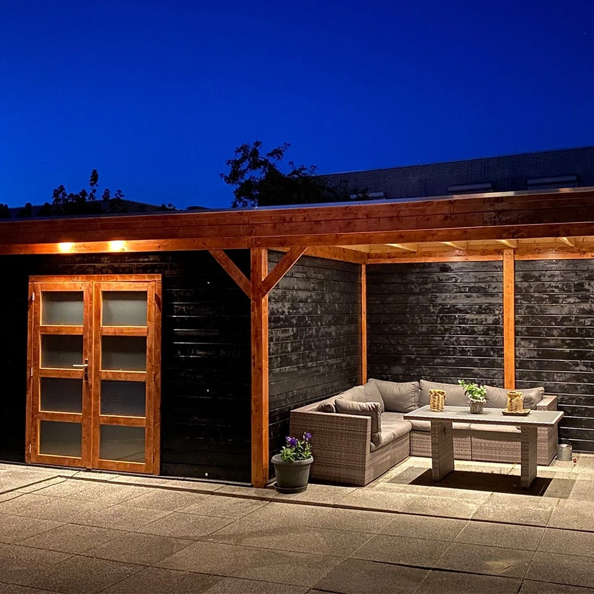 HOFTRONIC Sienna - Veranda Inbouwspots 6x3W - 12 Volt - Complete Veranda Set - 2700K Zeer Warm Wit - IP44 Waterdicht - Dimbare Inbouwspots Met Afstandsbediening - Kantelbaar - 5mm Diameter - 30mm Inbouwdiepte Voor Badkamer En Tuin - Afbeelding 3