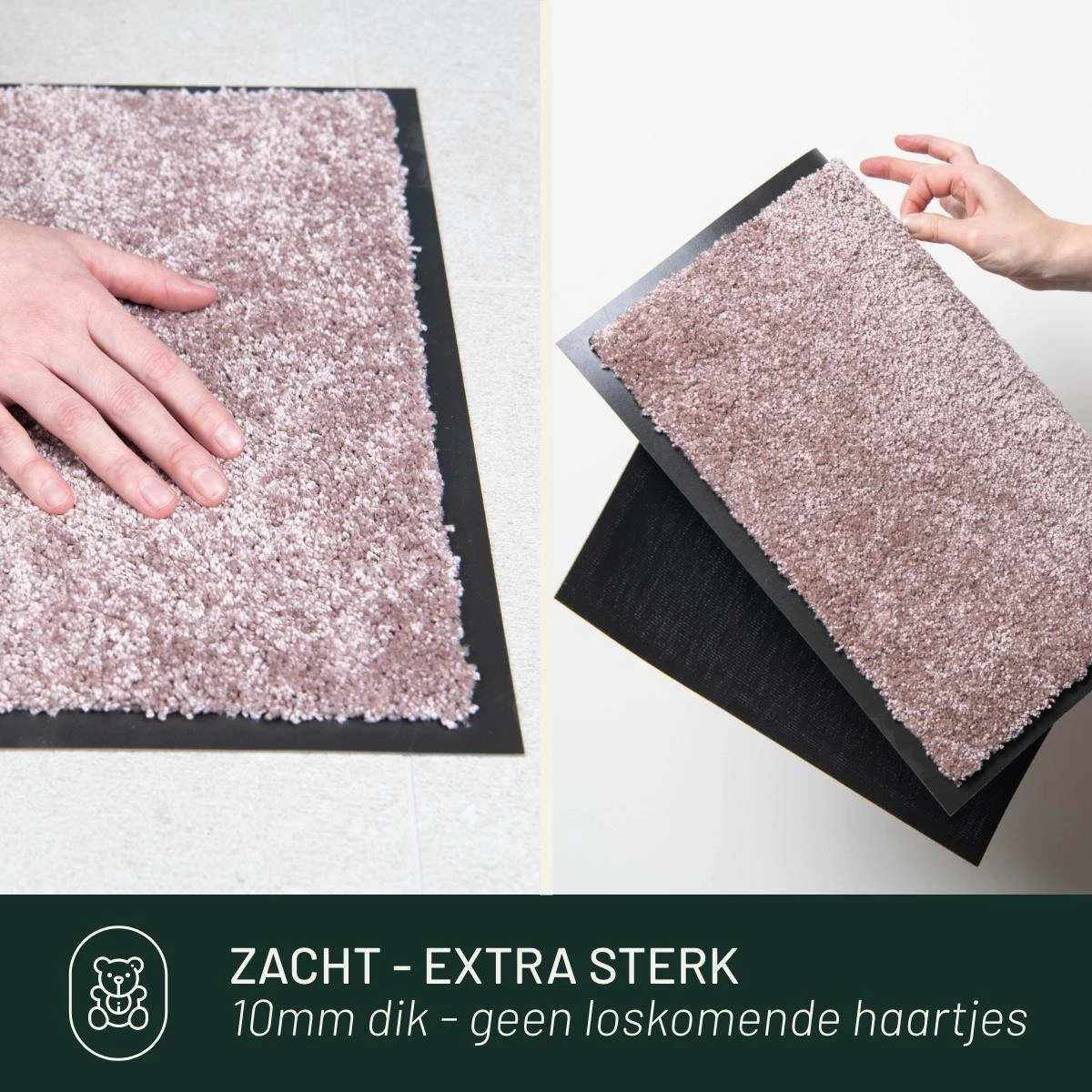 Deurmat Studio M - OPTICLEAN - Droogloopmat Binnen - 60X80 Cm - Roze - Verschillende Afmetingen En Kleuren - Afbeelding 3