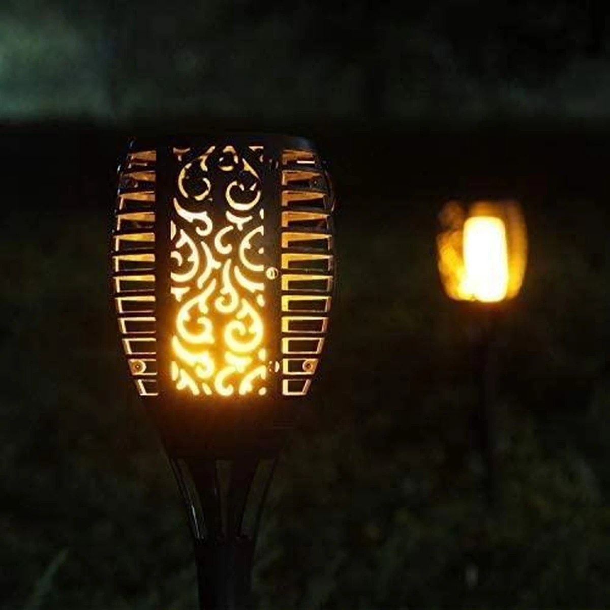 6 Stuks - Tuinverlichting Op Zonne-energie - Fakkel - Buitenverlichting - LED - Vlam Effect - Tuinverlichting - Afbeelding 13