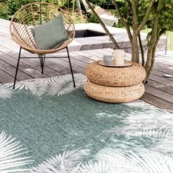 Buiten Vloerkleed Leaf - Groen - Dubbelzijdig - EVA Interior - Polypropyleen - 200 X 290 Cm - (L)